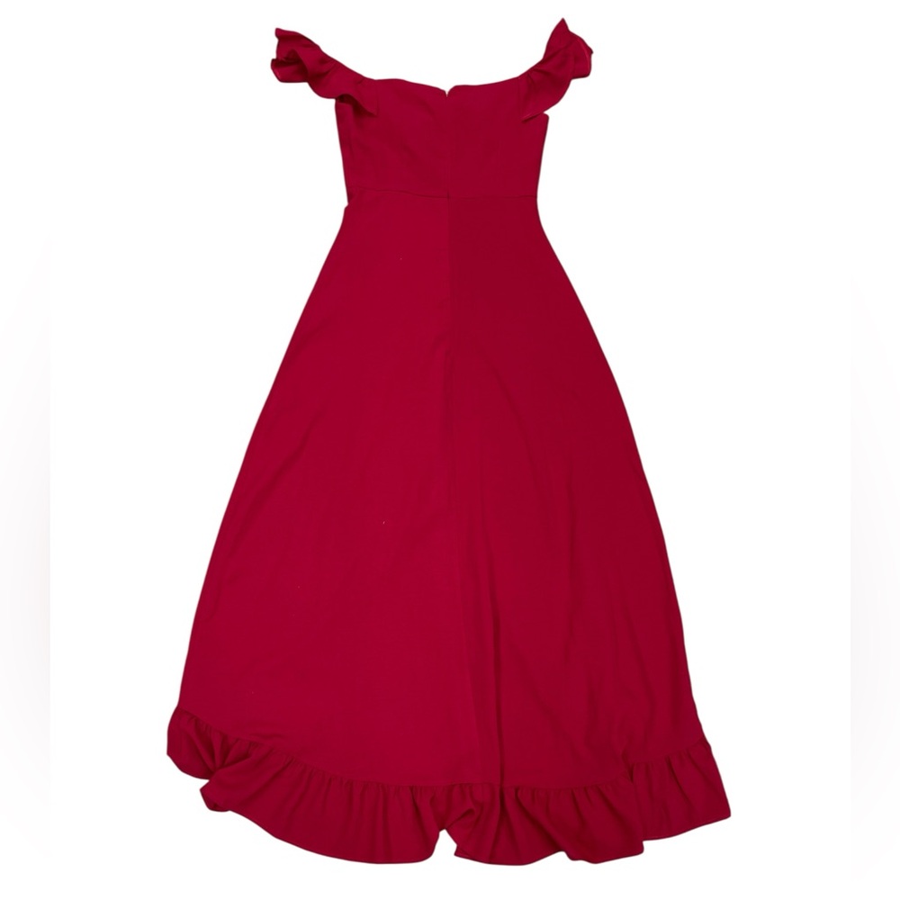 Hello Molly High Low Red Ruffle Maxi Dress - Picture 2 of 4